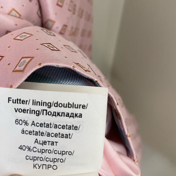 RIANI Pink Geometric Jacquard Mid-Length Coat - Size 8 - Picture 13 of 15